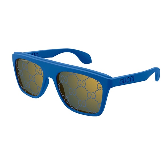 💯 Authentic - NEW Gucci GG1570S - 004 Blue Sunglasses - Picture 3 of 14